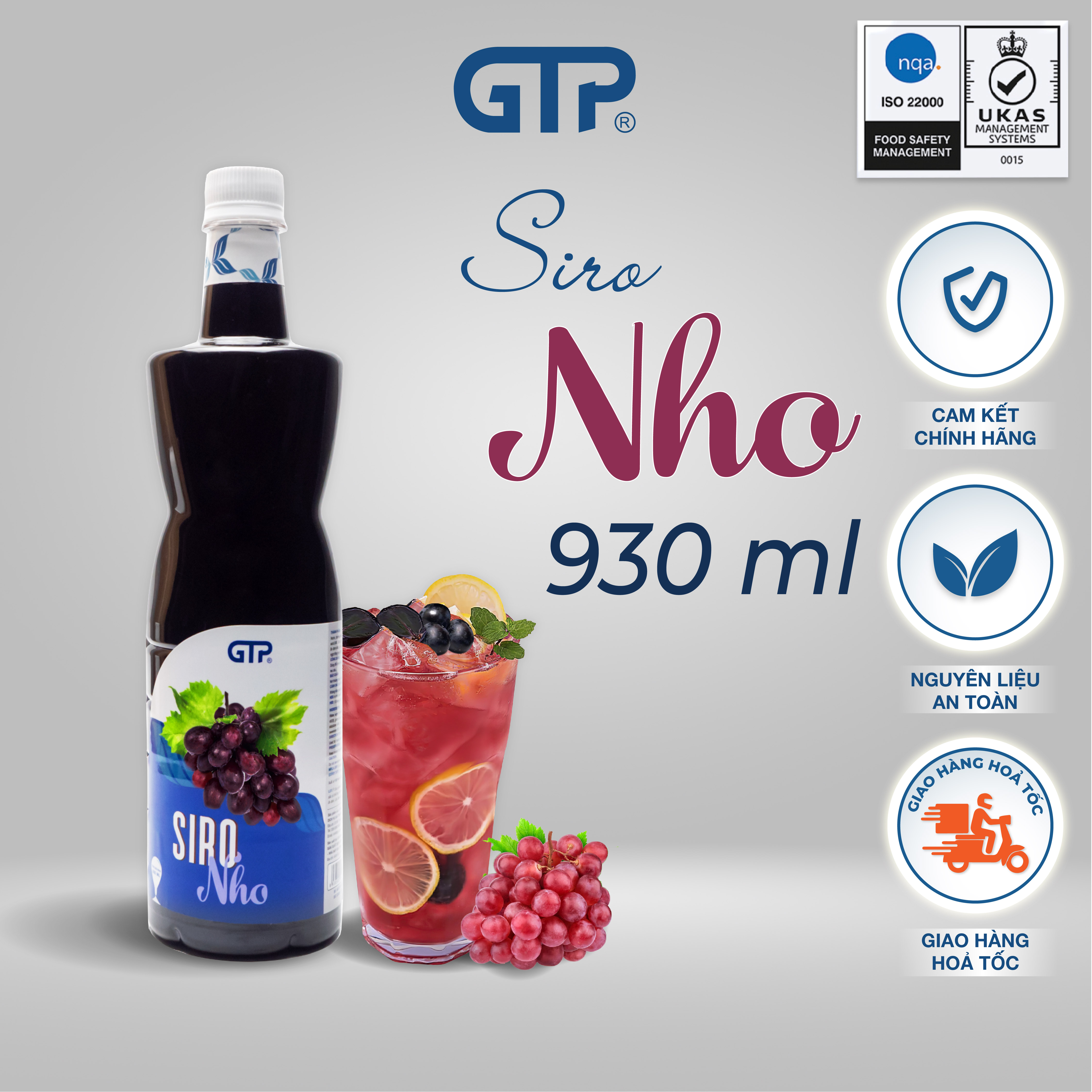 Syrup Nho GTP 930 ml