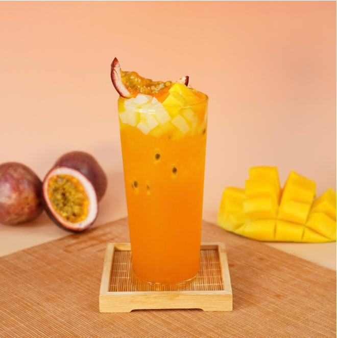 Oolong xoài chanh dây thạch dừa