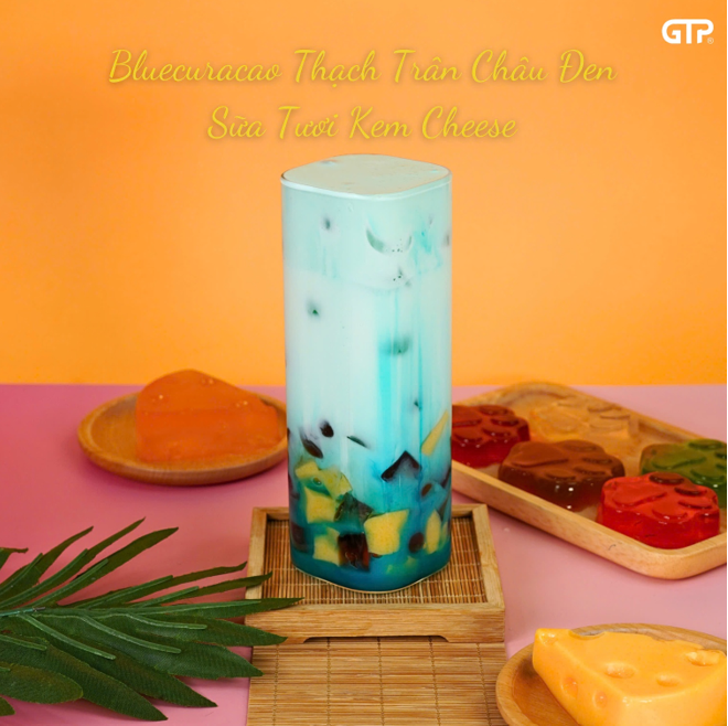 Sữa tươi bluecuracao thạch trân châu kem cheese