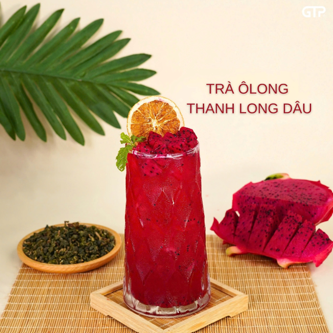 Trà Oolong thanh long dâu