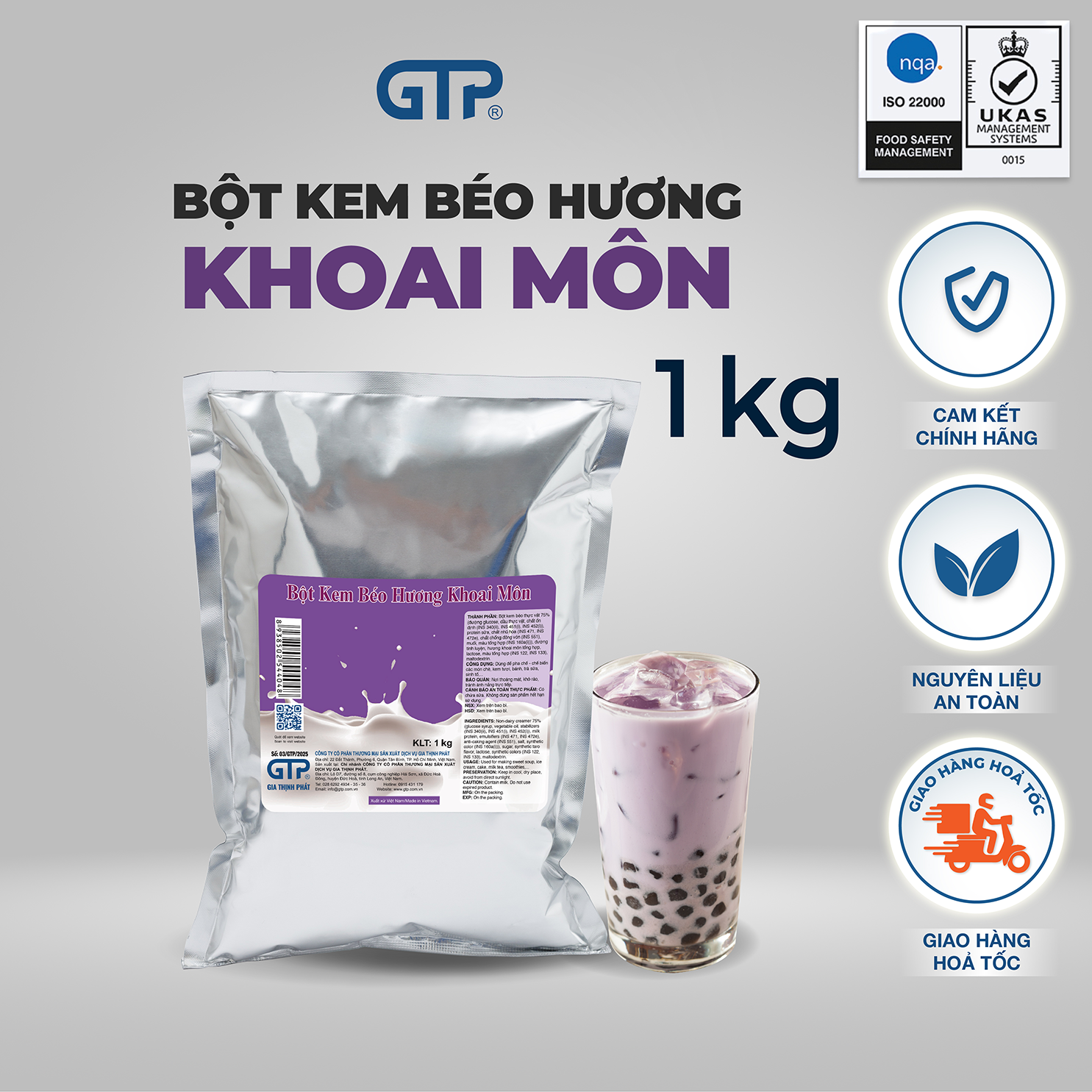 Bột kem béo hương Khoai Môn (1kg/bao)