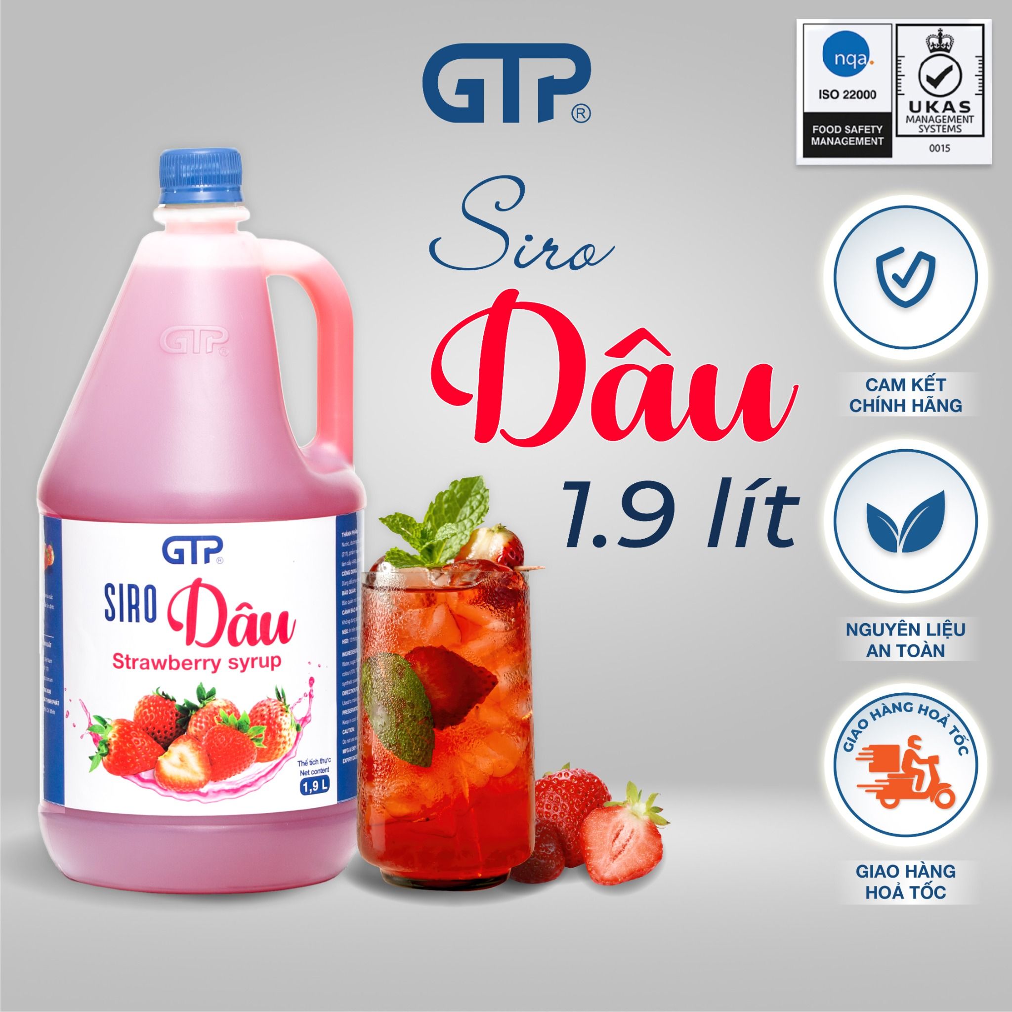 Siro Dâu GTP (1.9l/chai)