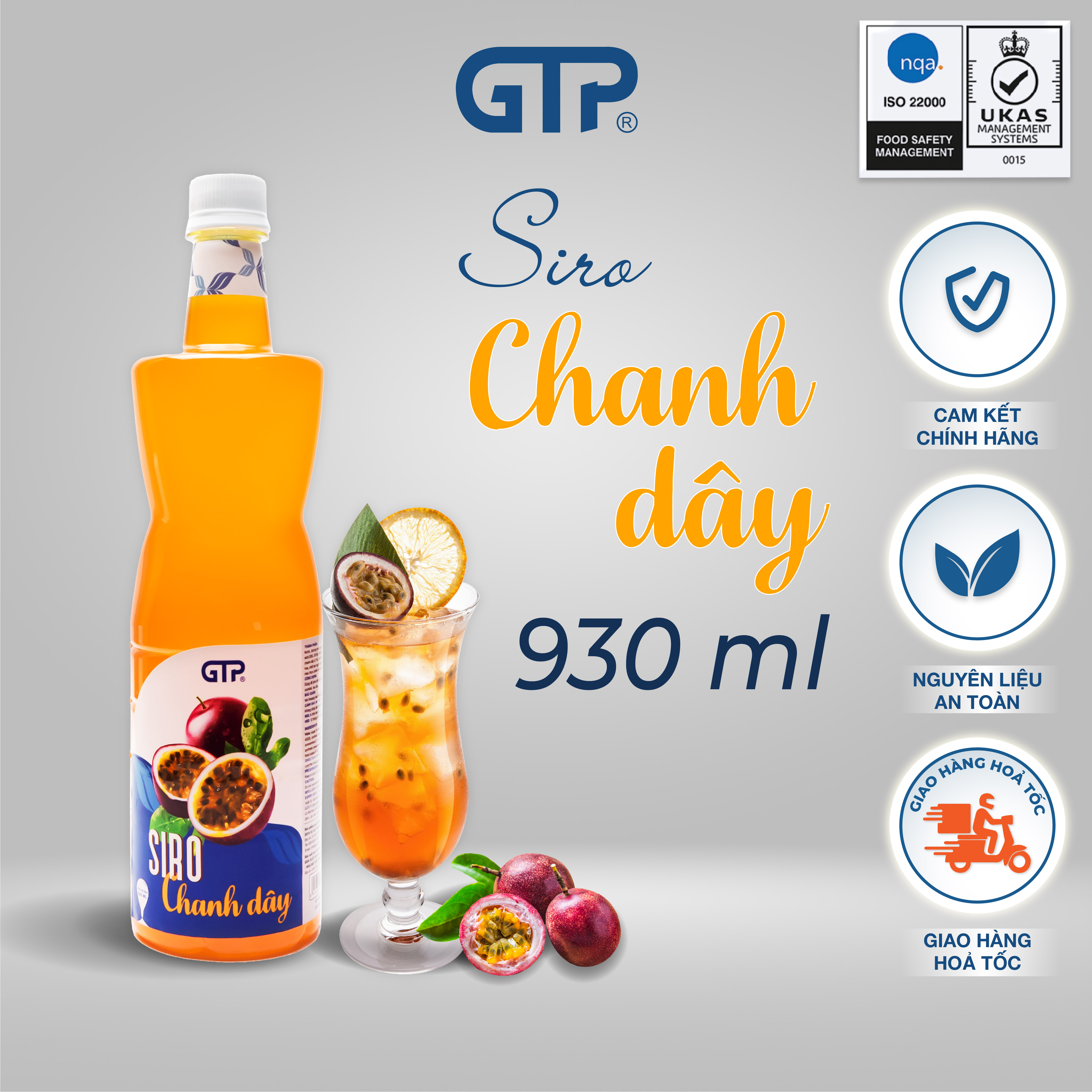 Siro chanh dây GTP (930ml/chai)