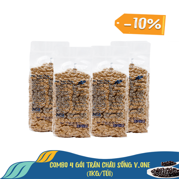 Combo 4 gói trân châu sống V. One (1kg/túi) Combo 4 gói trân châu sống V. One (1kg/túi)