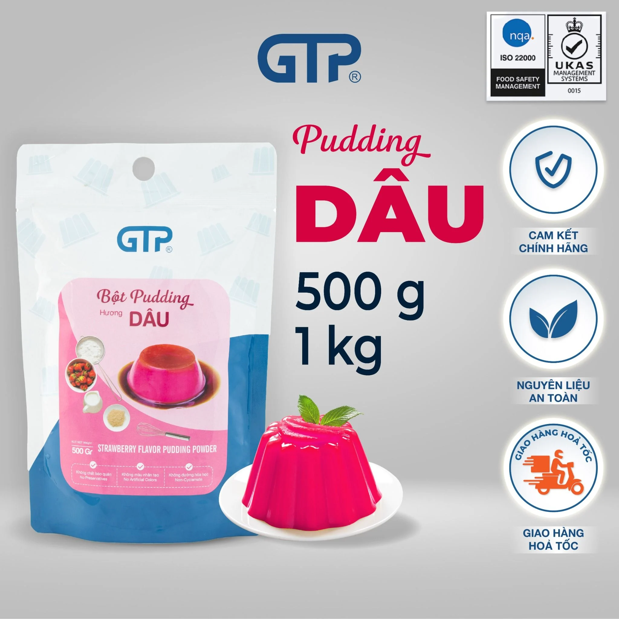 Pudding hương Dâu GTP (1kg/bao)