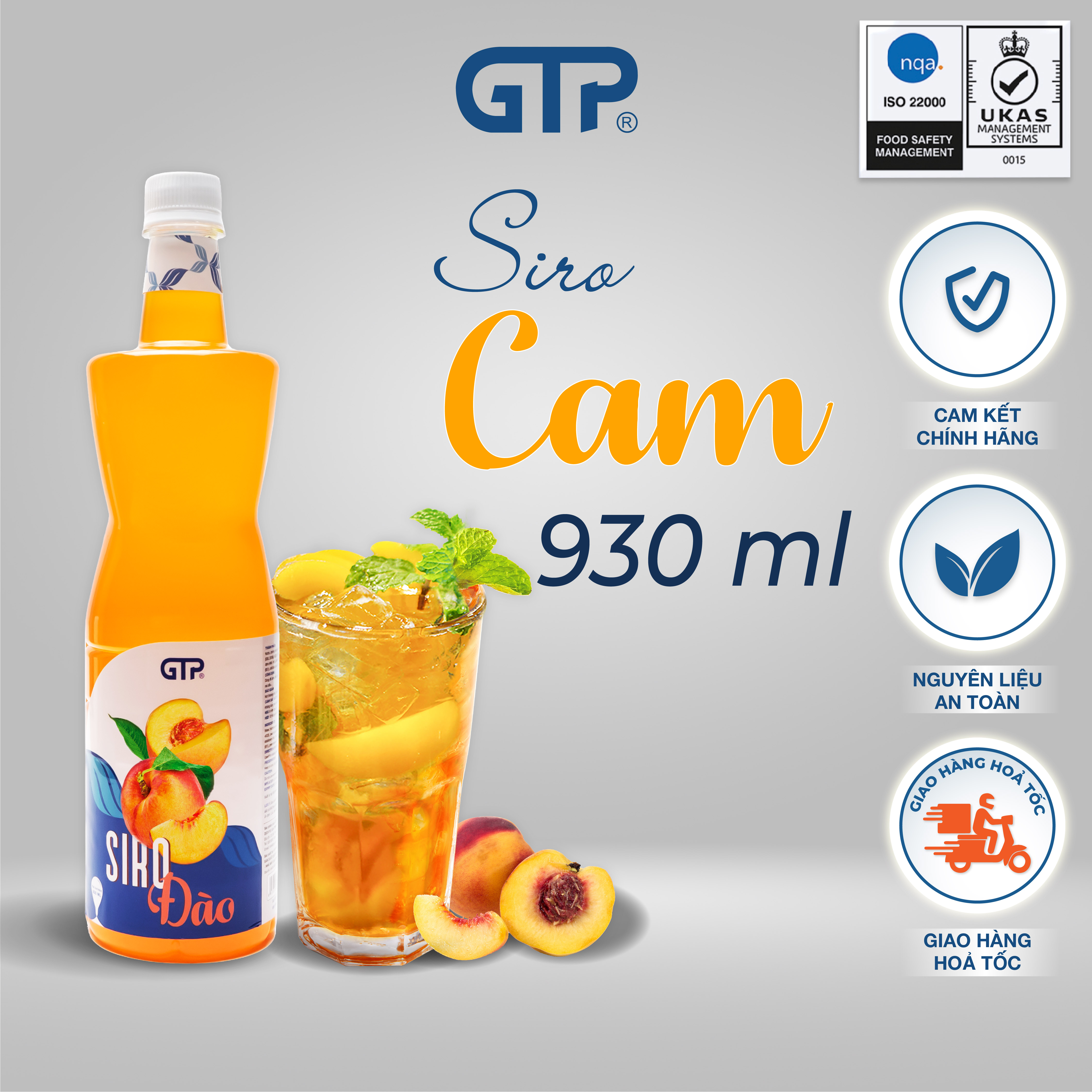 Siro Đào GTP (930ml/chai)