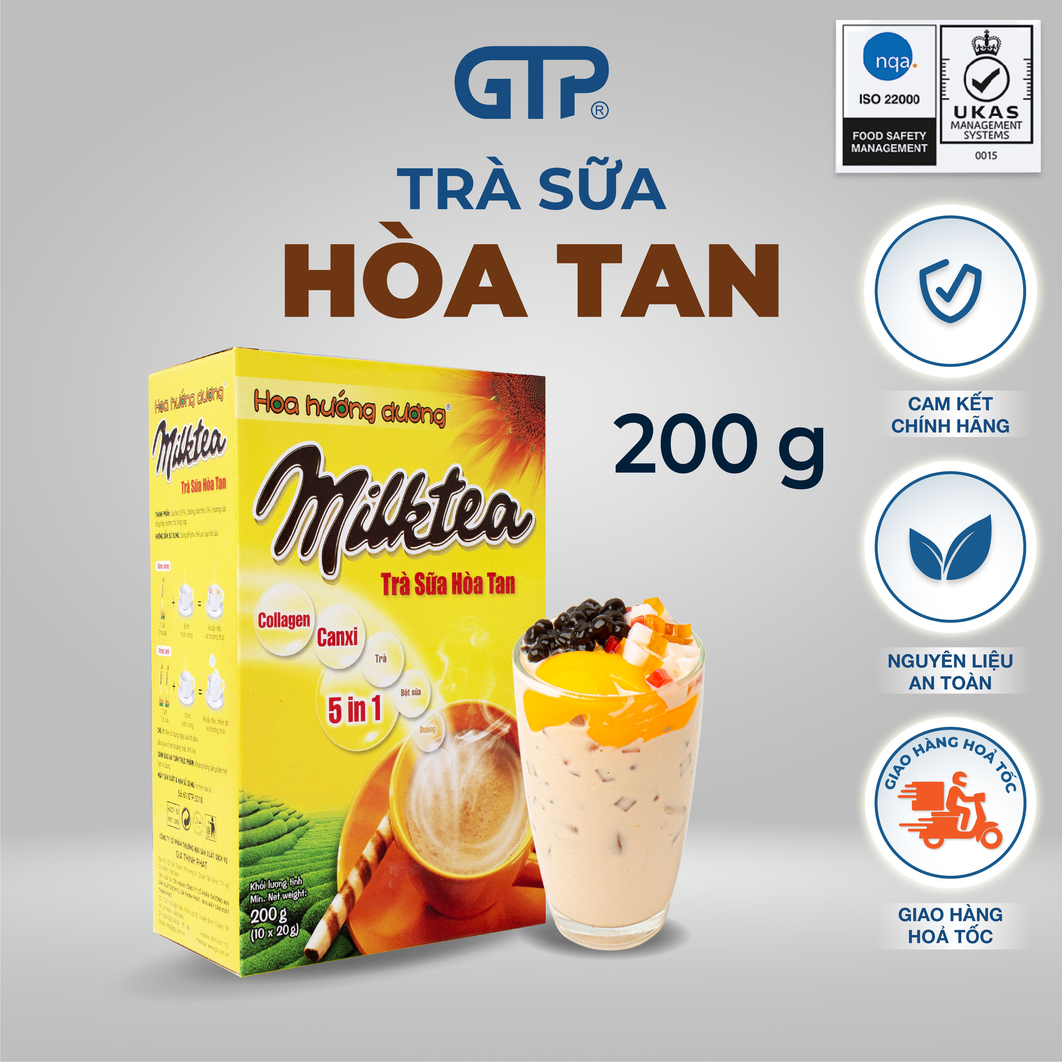 Trà sữa hòa tan Instant Milk tea HHD (10gói/hộp)