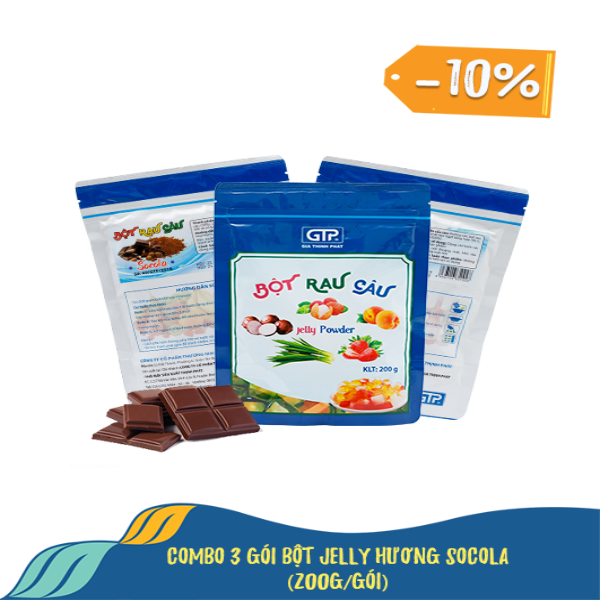 Combo 3 gói Bột Jelly hương Socola (200g/gói) Combo 3 gói Bột Jelly hương Socola (200g/gói)