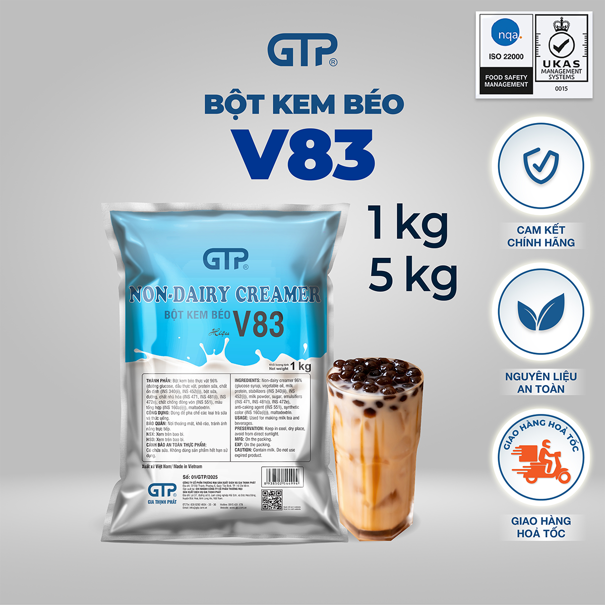Bột kem béo V83 (5kg/túi)