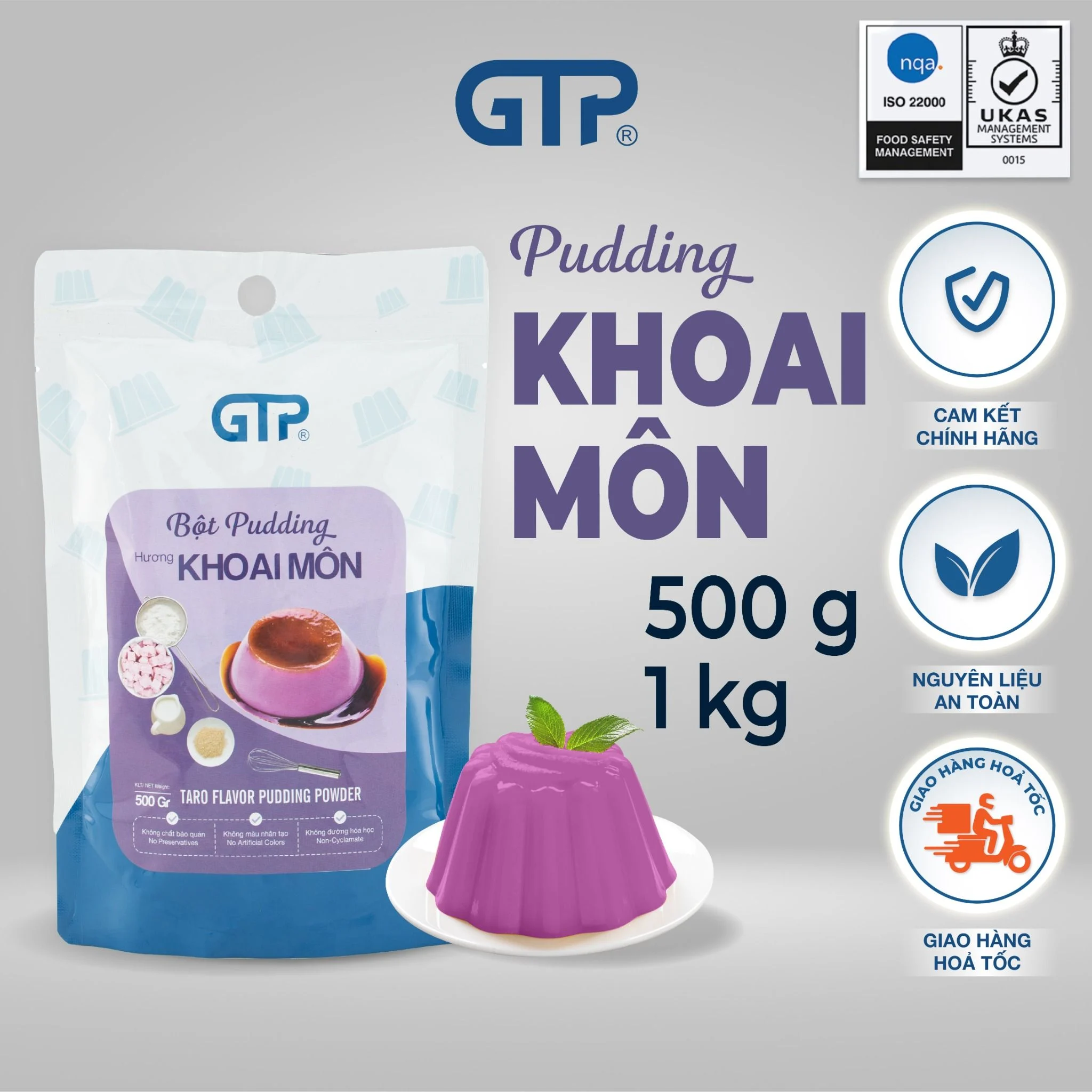 Pudding hương Khoai môn GTP (1kg/bao)