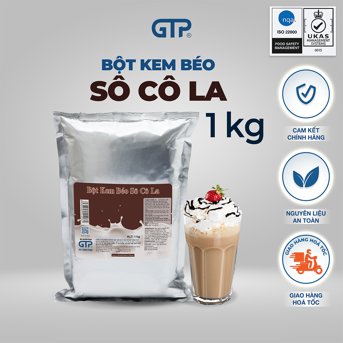 Bột kem béo Sô Cô La (1kg/bao)