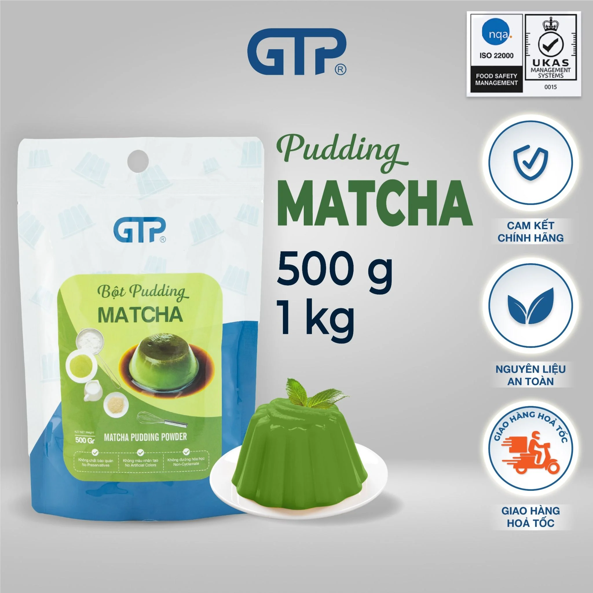 Pudding hương Matcha GTP (1kg/bao)