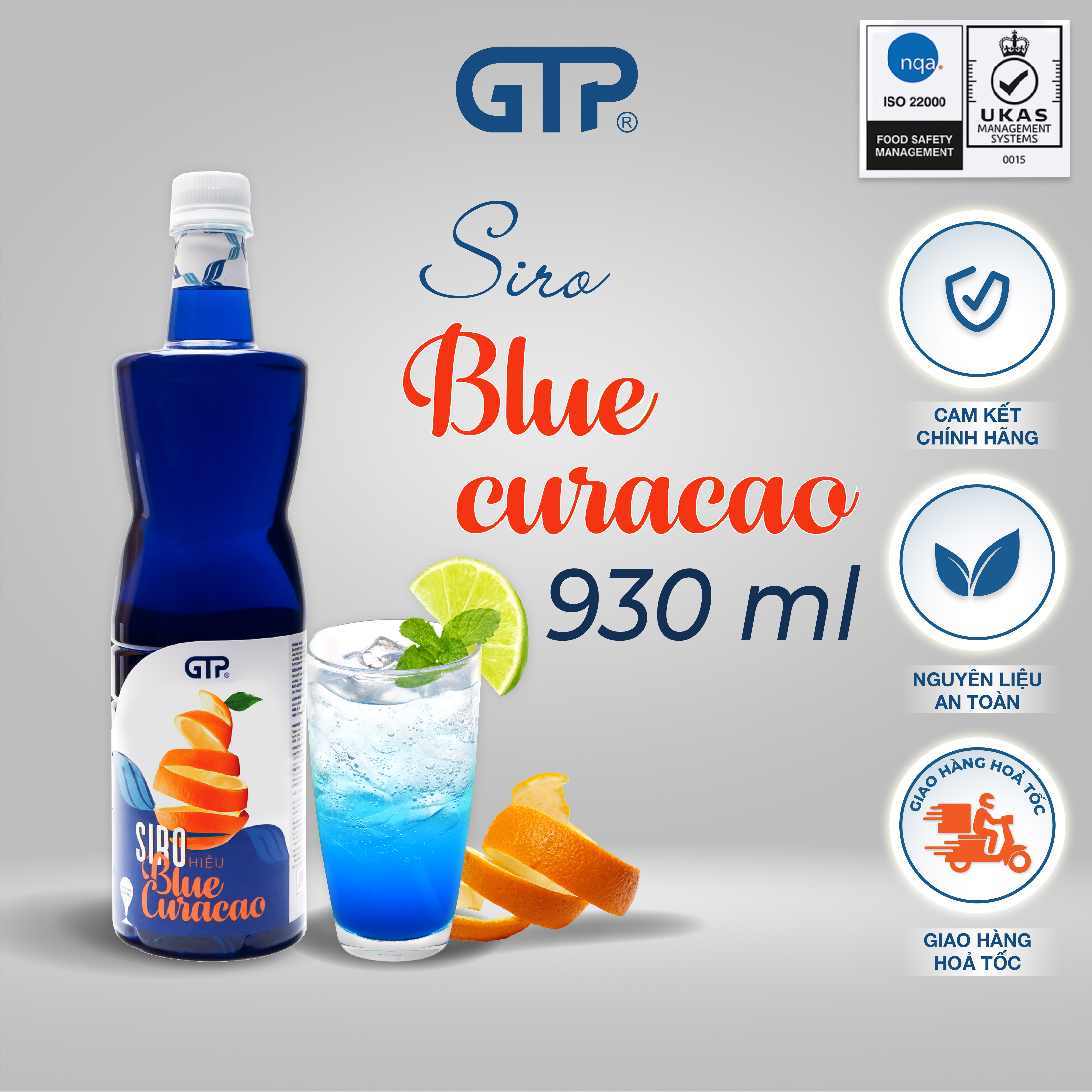 Siro Blue Curacao GTP (930ml/chai)