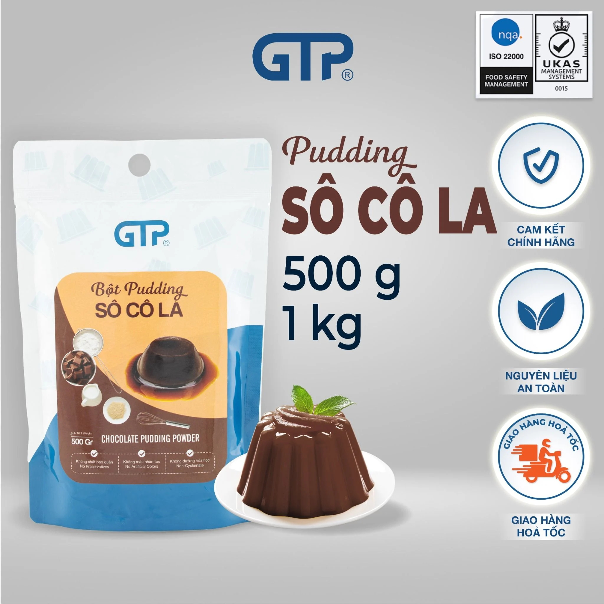 Pudding hương Sô cô la GTP (1kg/bao)