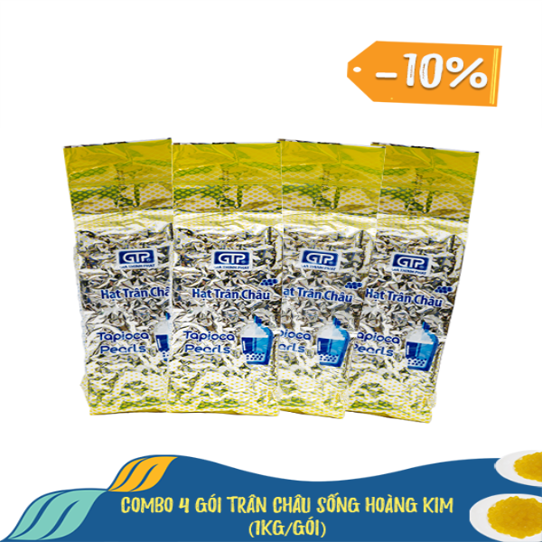 Combo 4 gói trân châu tinh bột sắn Hoàng Kim (1kg/túi) Combo 4 gói trân châu tinh bột sắn Hoàng Kim (1kg/túi)
